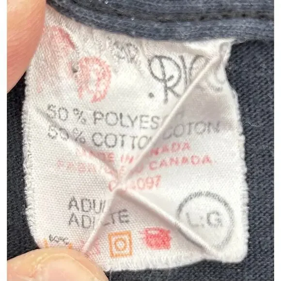 Vintage African Lion Safari Owl Graphic T-Shirt Cambridge Canada Black Tee Large - Picture 5 of 6